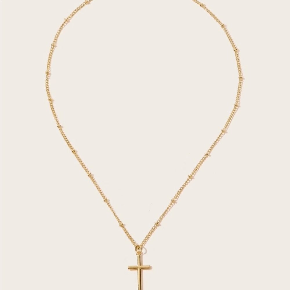 Gold Cross Necklace - Picture 3 of 5